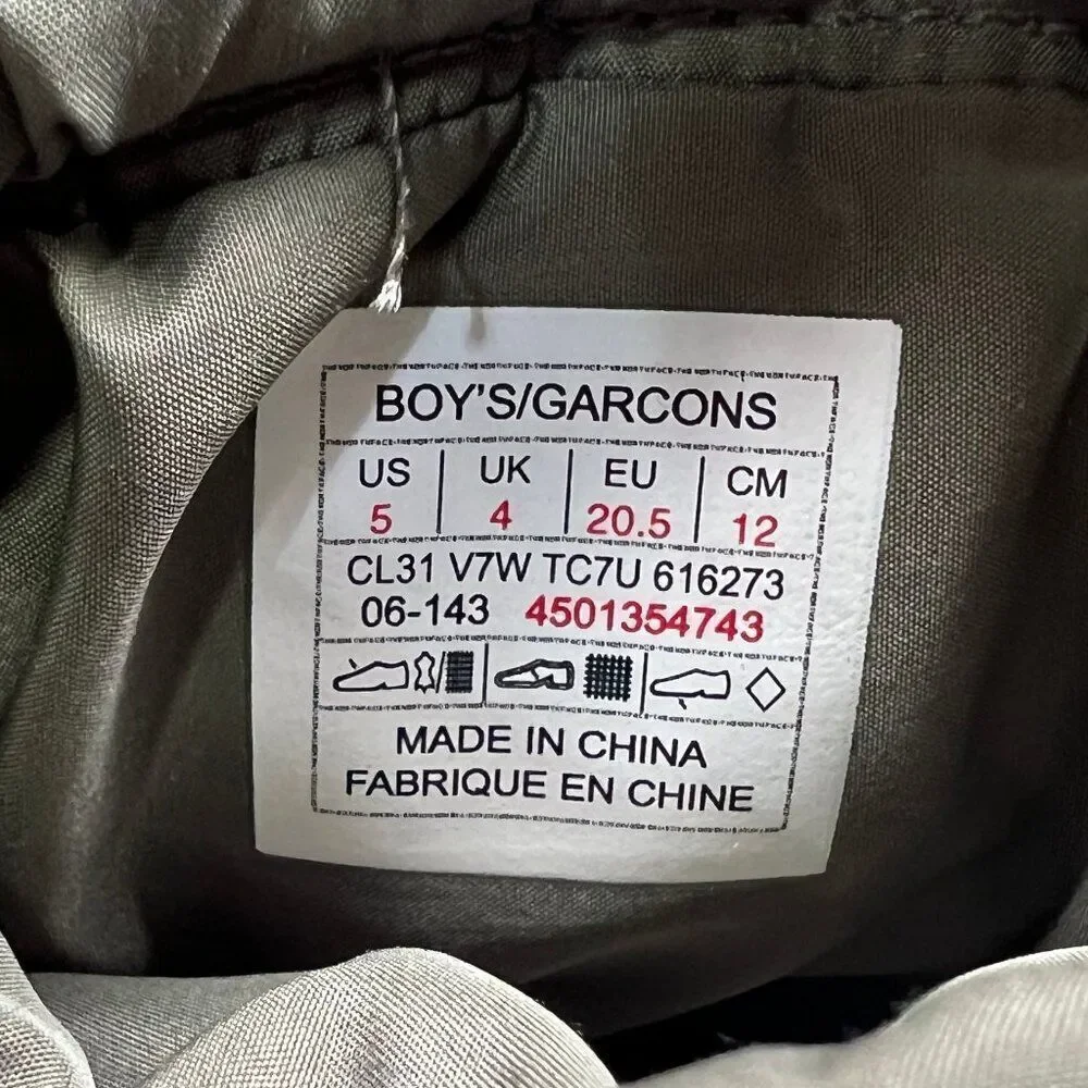 The North Face Boy's Size 5‎ Green Winter Boots